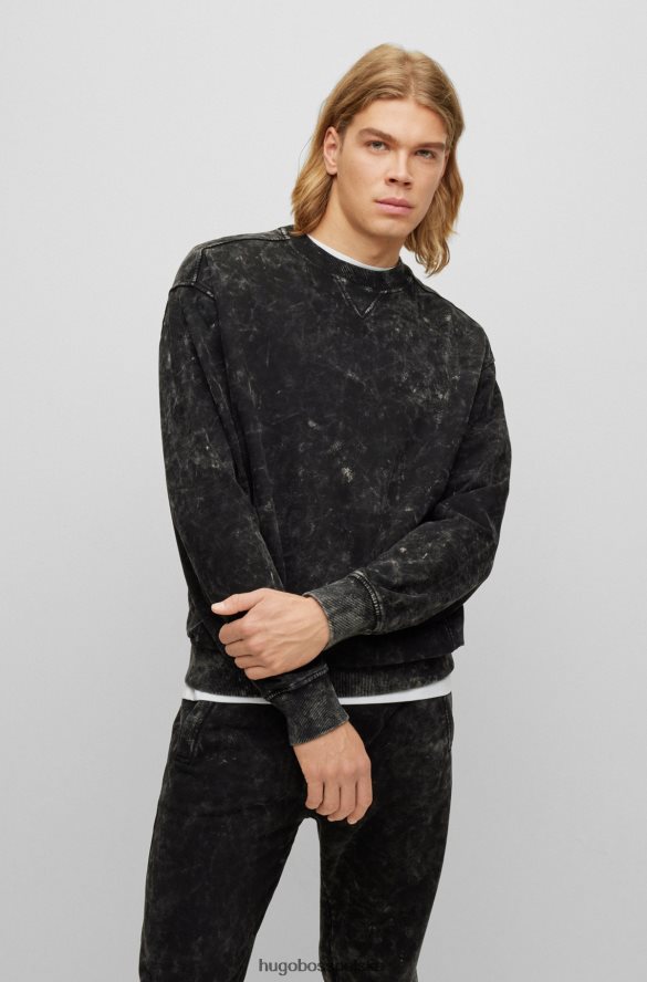 Hugo Boss śnieżnobiała bluza z bawełny frotte w kolorze czarnym hugo czarny R0X0H63653