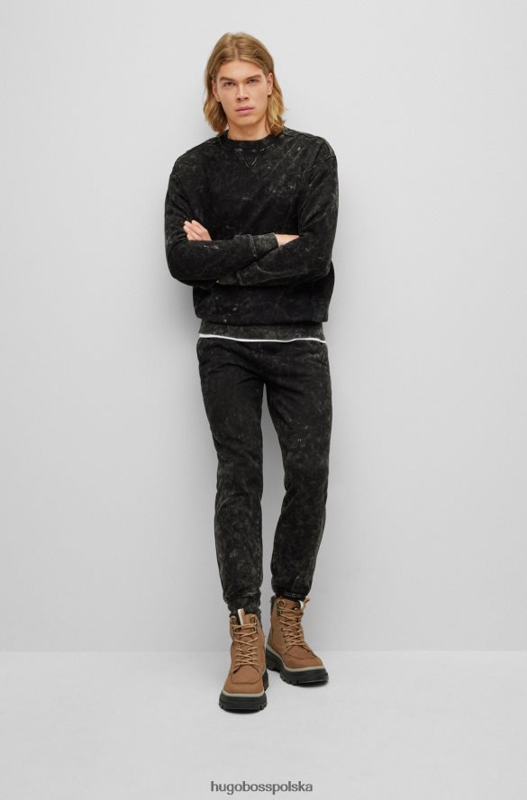 Hugo Boss śnieżnobiała bluza z bawełny frotte w kolorze czarnym hugo czarny R0X0H63653