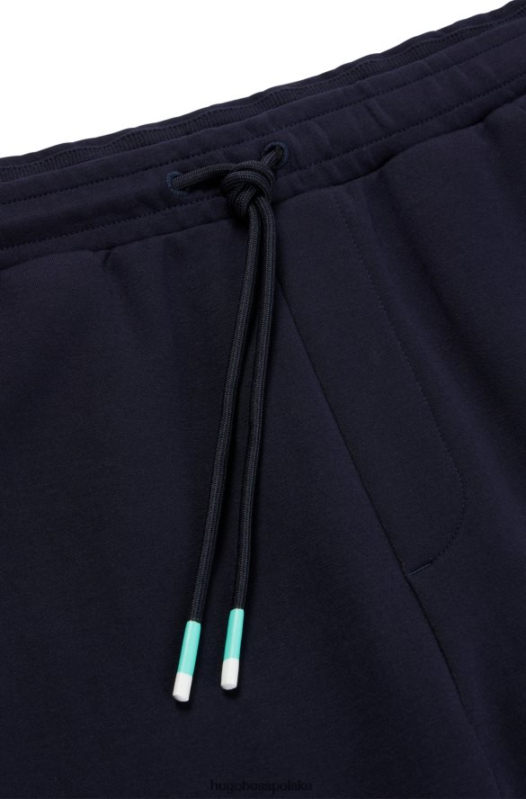 Hugo Boss szorty o regularnym kroju z wielokolorowymi logo, ciemnoniebieskie hugo ciemny niebieski R0X0H63589