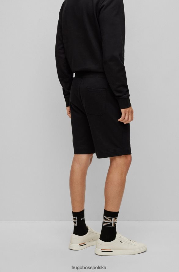 Hugo Boss szorty z bawełny organicznej z naszywką Union Jack w kolorze czarnym hugo czarny R0X0H63317