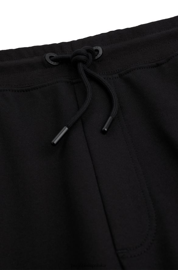 Hugo Boss szorty z bawełny organicznej z naszywką Union Jack w kolorze czarnym hugo czarny R0X0H63317
