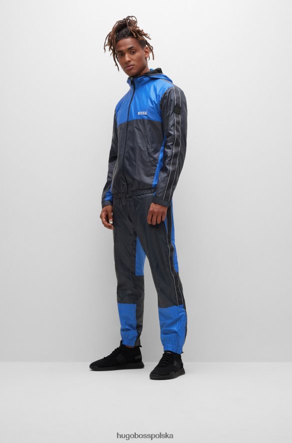Hugo Boss wodoodporny dres z detalami z logo w kolorze ciemnoniebieskim hugo ciemny niebieski R0X0H64472