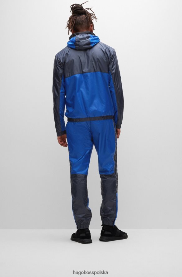 Hugo Boss wodoodporny dres z detalami z logo w kolorze ciemnoniebieskim hugo ciemny niebieski R0X0H64472