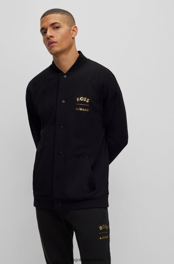 Hugo Boss x ajbxng Bluza o swobodnym kroju z bawełny organicznej czarny R0X0H62775