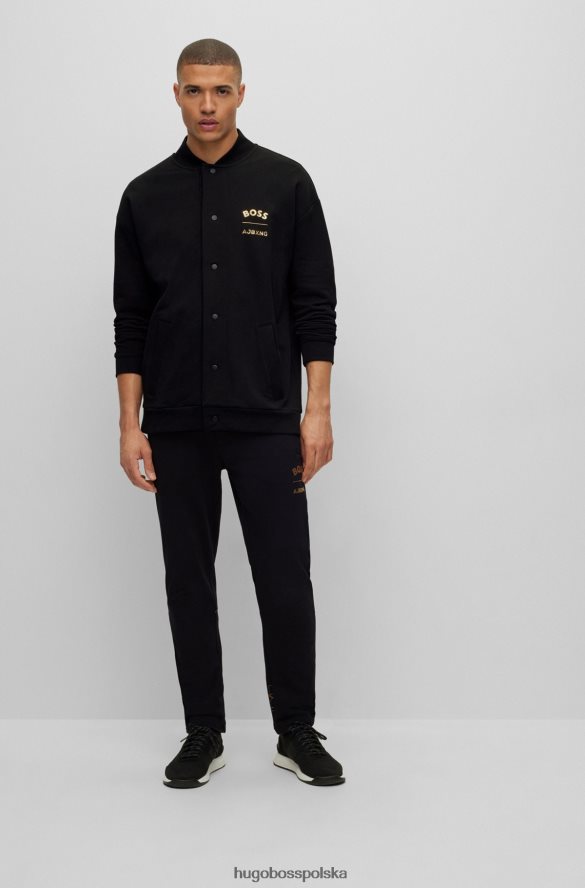 Hugo Boss x ajbxng Bluza o swobodnym kroju z bawełny organicznej czarny R0X0H62775