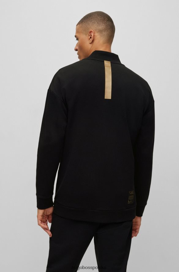 Hugo Boss x ajbxng Bluza o swobodnym kroju z bawełny organicznej czarny R0X0H62775