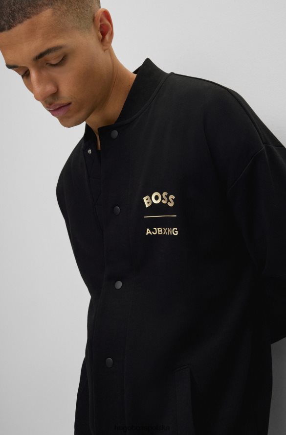 Hugo Boss x ajbxng Bluza o swobodnym kroju z bawełny organicznej czarny R0X0H62775