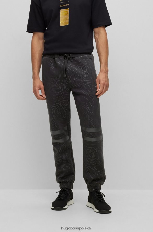 Hugo Boss x ajbxng Spodnie dresowe z mieszanki bawełny czarny R0X0H62291
