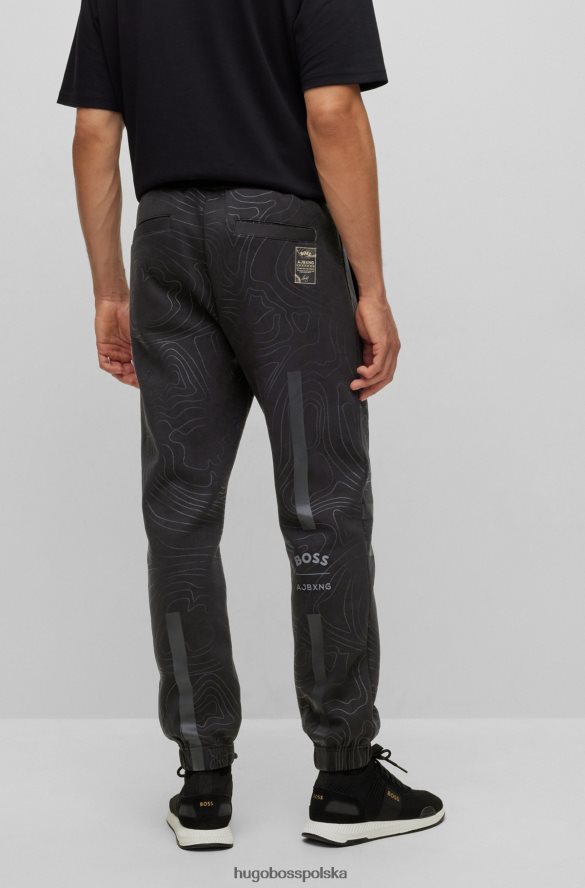 Hugo Boss x ajbxng Spodnie dresowe z mieszanki bawełny czarny R0X0H62291