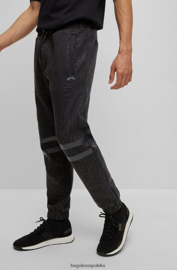 Hugo Boss x ajbxng Spodnie dresowe z mieszanki bawełny czarny R0X0H62291