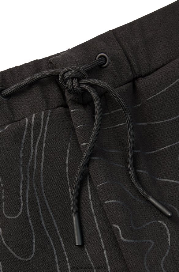 Hugo Boss x ajbxng Spodnie dresowe z mieszanki bawełny czarny R0X0H62291