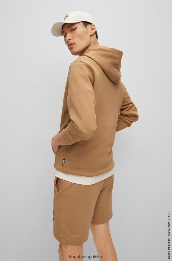 Hugo Boss x orzeszki ziemne o kroju oversize z frotte i ekskluzywną bluzą z kapturem z grafiką beżowy R0X0H61194