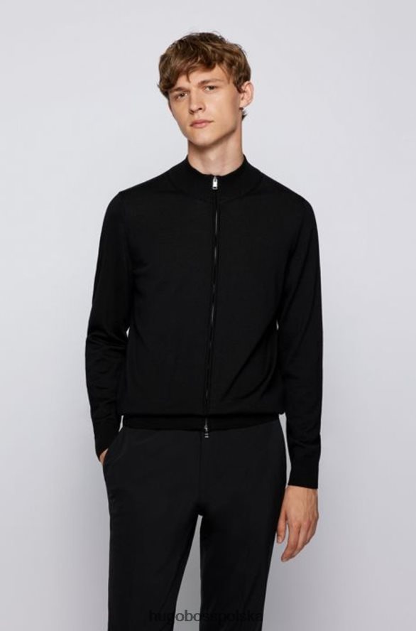 Hugo Boss dzianina balonso 50435420 czarna czarny R0X0H6339