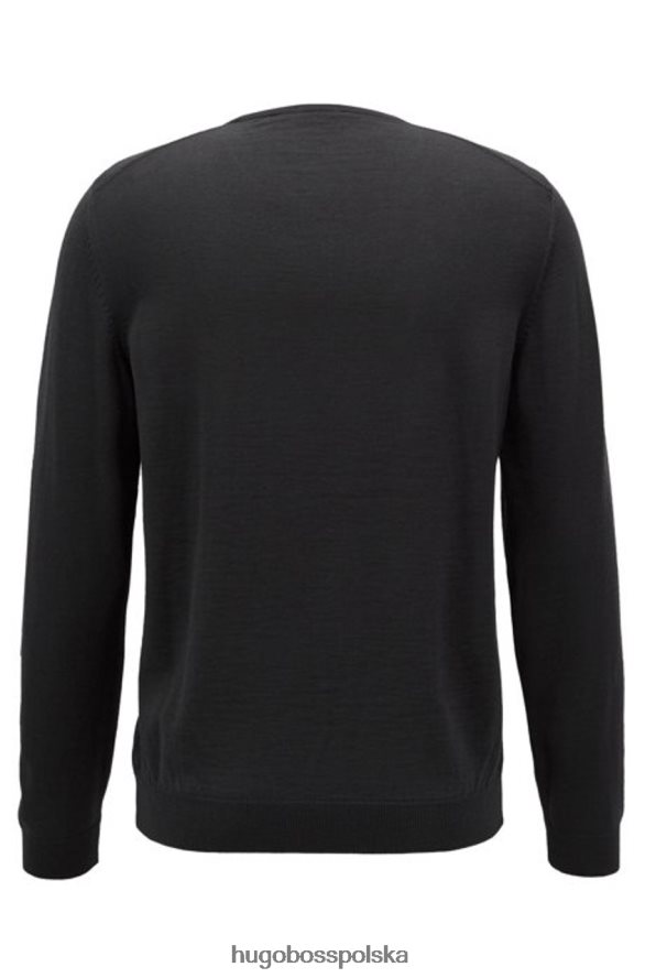 Hugo Boss dzianina - baram - 50373736 kolor czarny czarny/granatowy/dżinsowy R0X0H6456
