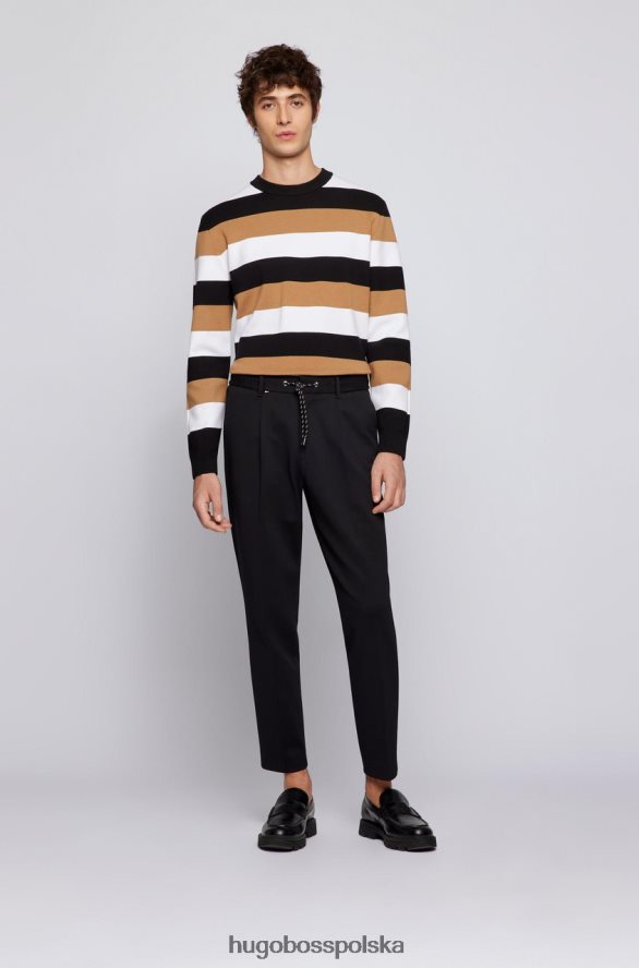 Hugo Boss dzianina estebano 50466540 czarna czarny R0X0H6100