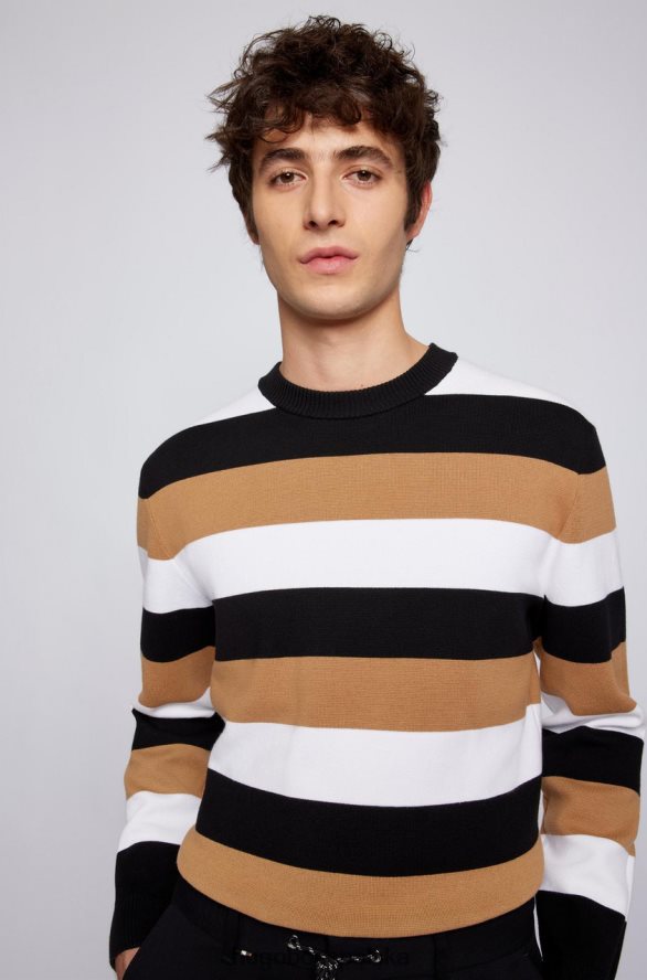 Hugo Boss dzianina estebano 50466540 czarna czarny R0X0H6100