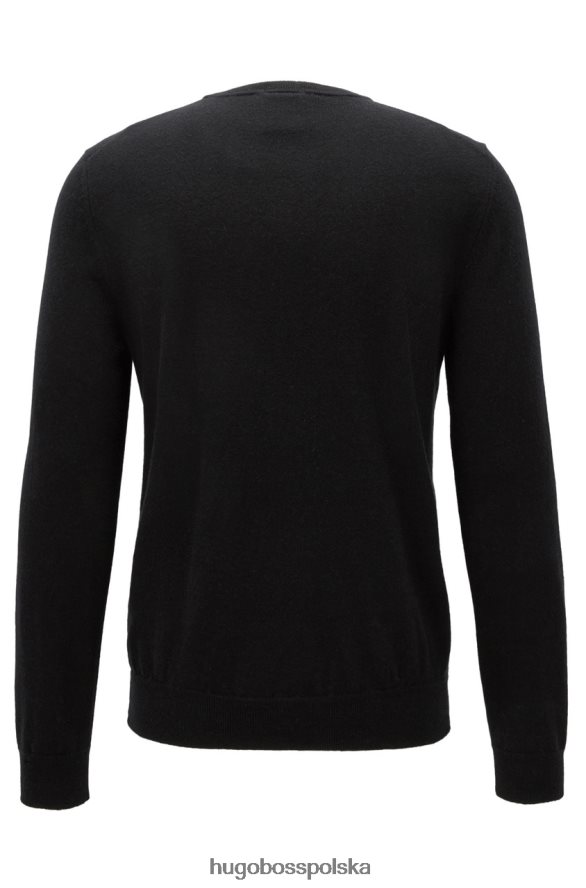 Hugo Boss dzianina kaszmirowa - t-borello - 50374410 camel kamelowy/czarny/granatowy R0X0H6457