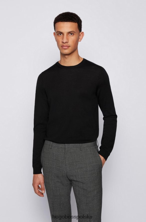 Hugo Boss dzianina leno-p nr 50378575 granatowa granatowy/czarny R0X0H6318