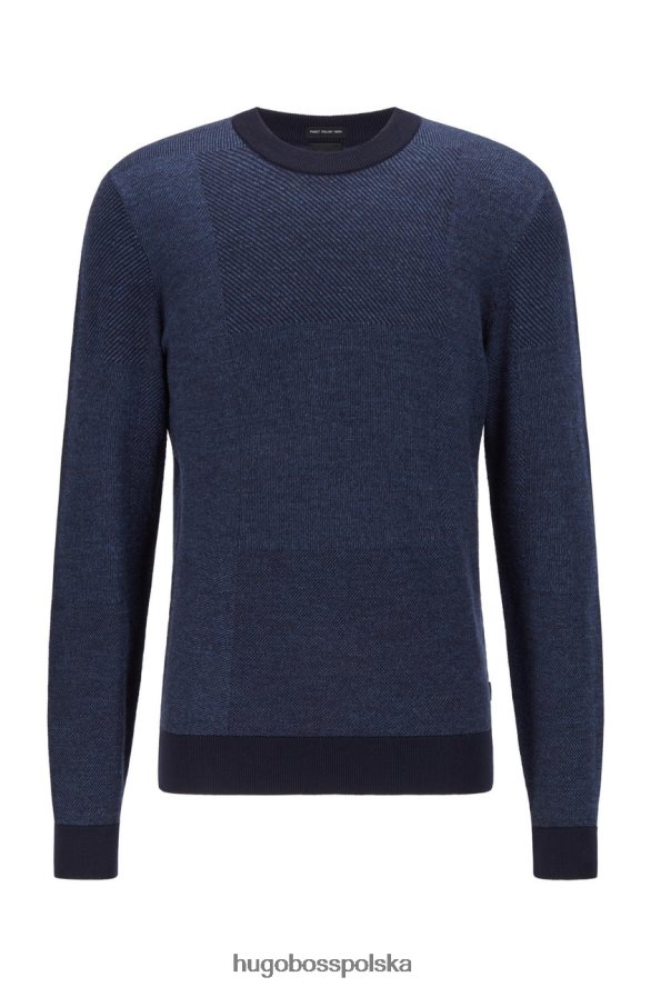 Hugo Boss dzianina natalino 50457688 czarna czarny/granatowy R0X0H6171