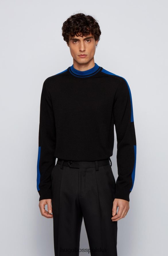 Hugo Boss dzianina paccardi 50449961 czarna czarny R0X0H6312