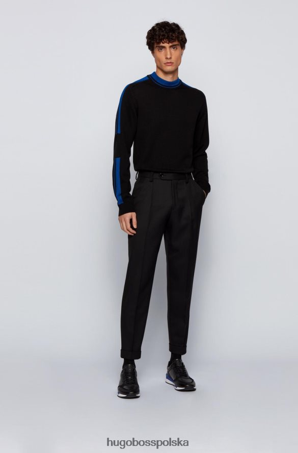 Hugo Boss dzianina paccardi 50449961 czarna czarny R0X0H6312