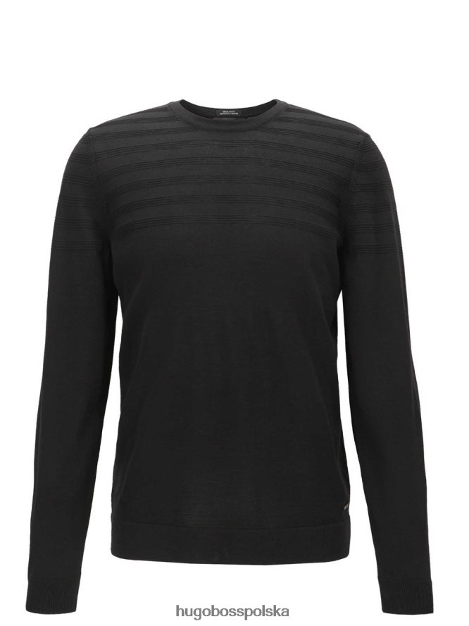 Hugo Boss dzianina poggino 50379113 czarna czarny R0X0H6233