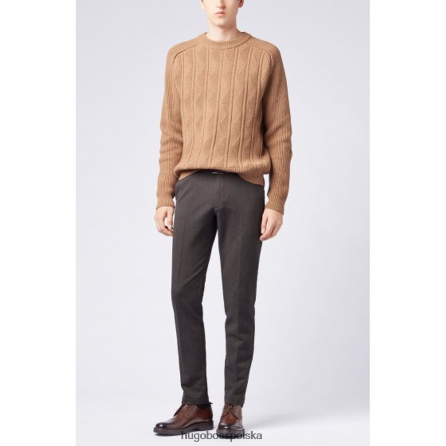 Hugo Boss dzianina - t-efino - 50391501 camel wielbłąd R0X0H6458