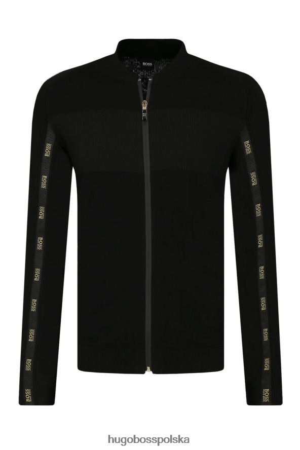 Hugo Boss dzianina zady 50446979 czarna czarny R0X0H6295