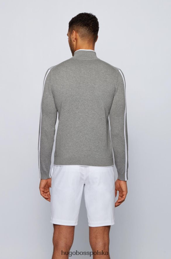 Hugo Boss dzianina zemi 50446984 szara szaro czarny R0X0H6293