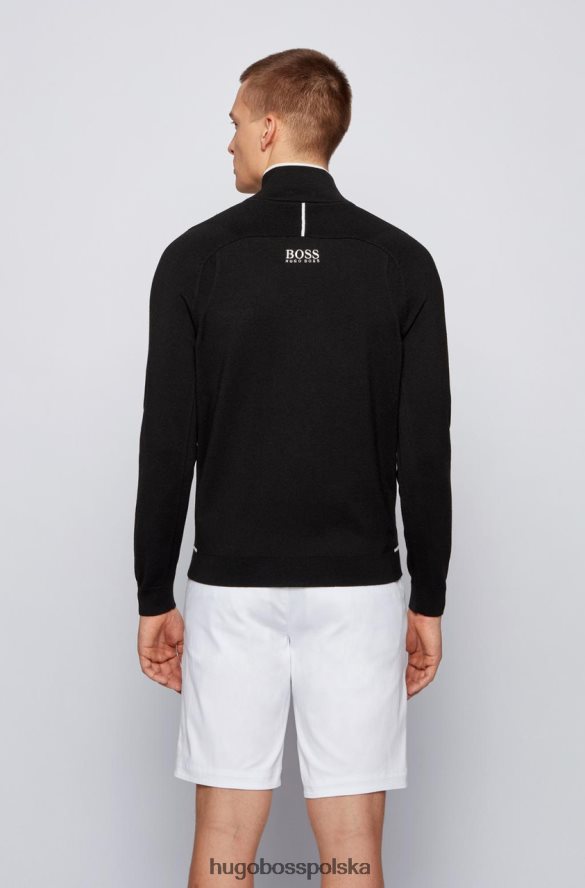 Hugo Boss dzianina zenno 50446988 szara szaro czarny R0X0H6296