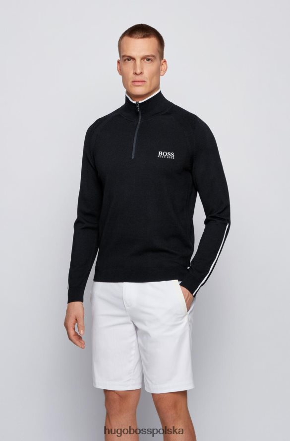 Hugo Boss dzianina zenno 50446988 szara szaro czarny R0X0H6296