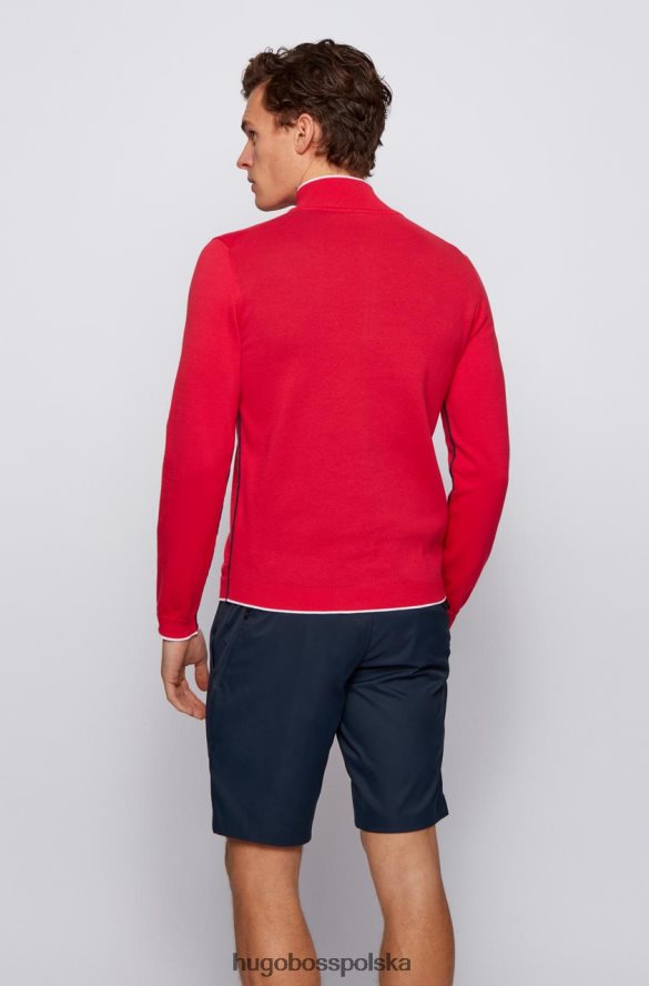 Hugo Boss dzianina ziston 50440712 czerwona czerwony/niebieski/oliwkowy R0X0H6294