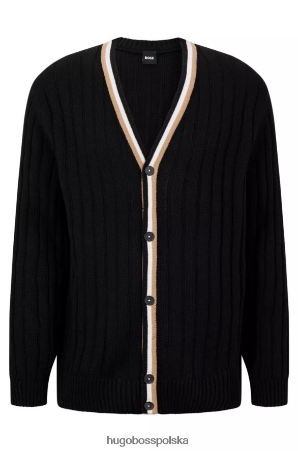 Hugo Boss kardigan losilvio 50477348 czarny czarny R0X0H617