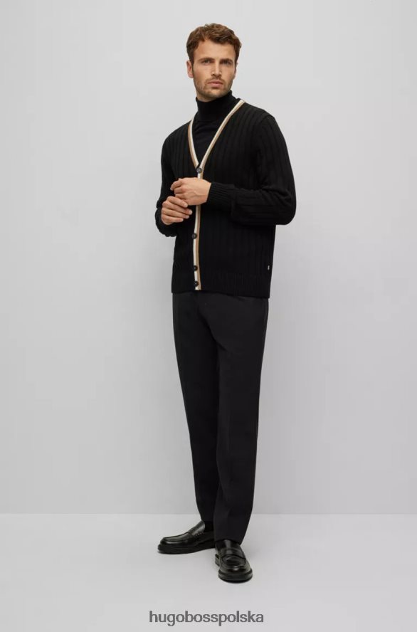 Hugo Boss kardigan losilvio 50477348 czarny czarny R0X0H617