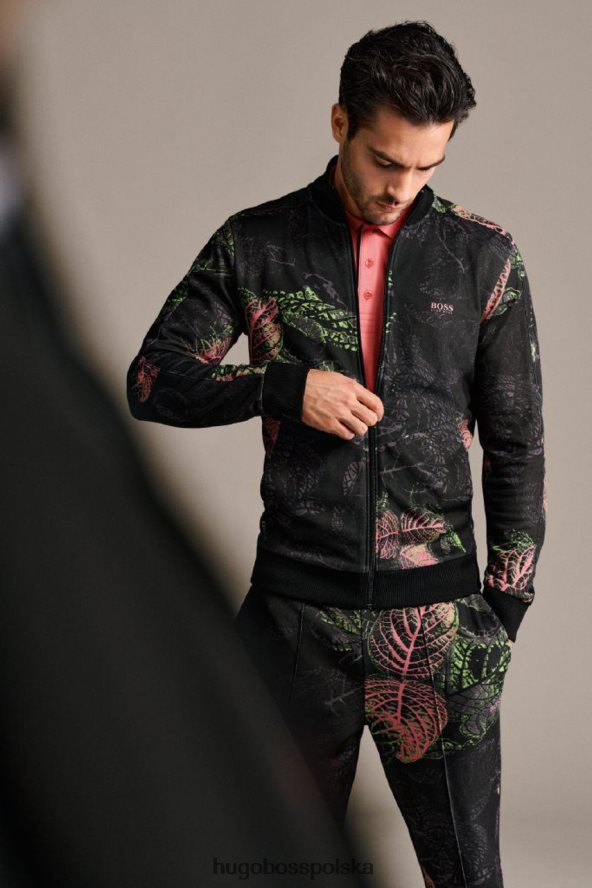 Hugo Boss koszulka Skarley 50448202 czarna czarny R0X0H6253