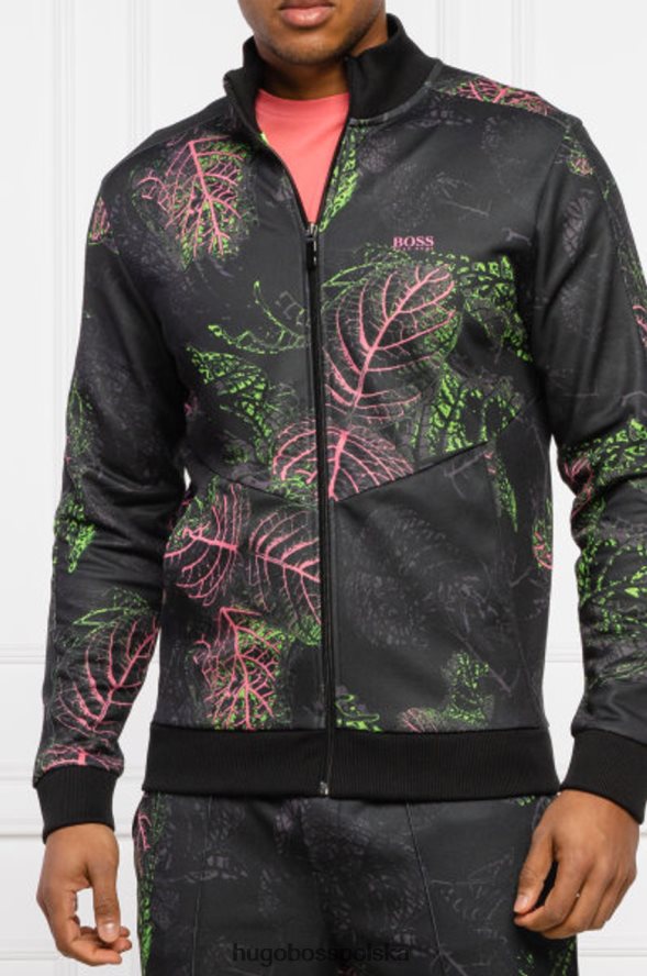 Hugo Boss koszulka Skarley 50448202 czarna czarny R0X0H6253