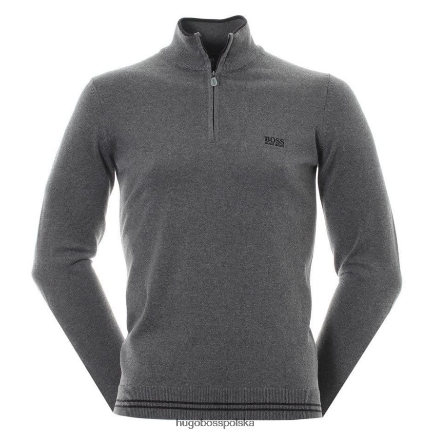 Hugo Boss sweterek - zimowy - 50378779 szary szary/czerwony/czarny R0X0H6463