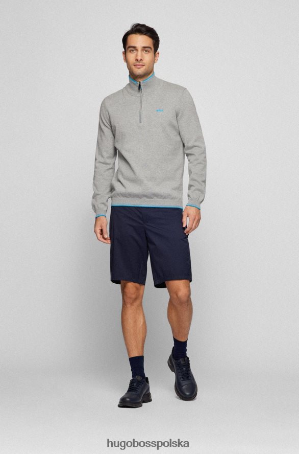 Hugo Boss zamek błyskawiczny zitom 50468134 jasnoszary jasnoszary/czerwony R0X0H6106