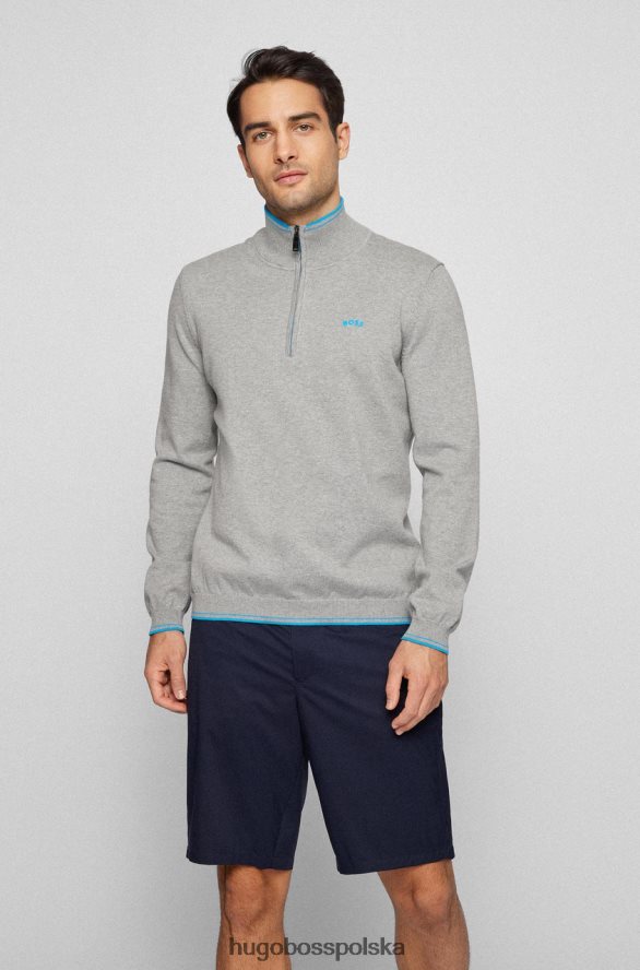 Hugo Boss zamek błyskawiczny zitom 50468134 jasnoszary jasnoszary/czerwony R0X0H6106