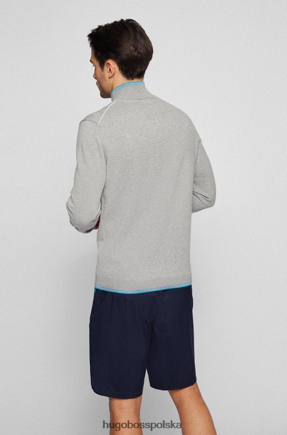 Hugo Boss zamek błyskawiczny zitom 50468134 jasnoszary jasnoszary/czerwony R0X0H6106