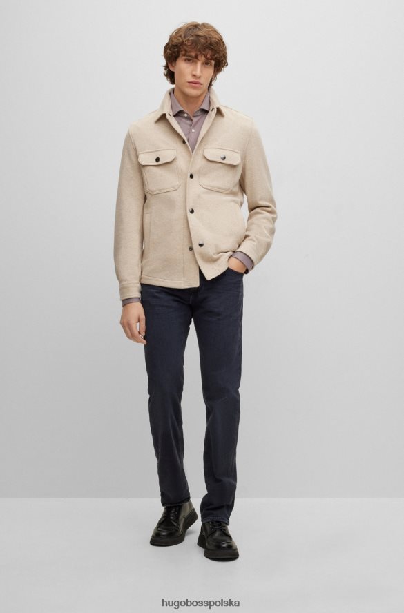 Hugo Boss Ciemnoszare dżinsy hugo o regularnym kroju z ciemnoniebieskiego, bardzo miękkiego denimu ciemno szary R0X0H61592