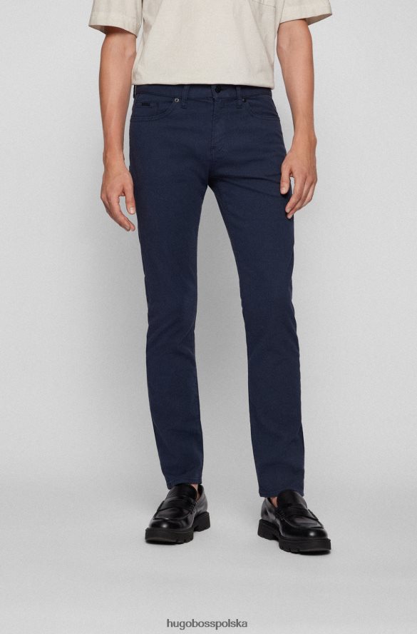 Hugo Boss Czarne dżinsy hugo slim fit z elastycznego denimu o mikrostrukturze czarny R0X0H62277