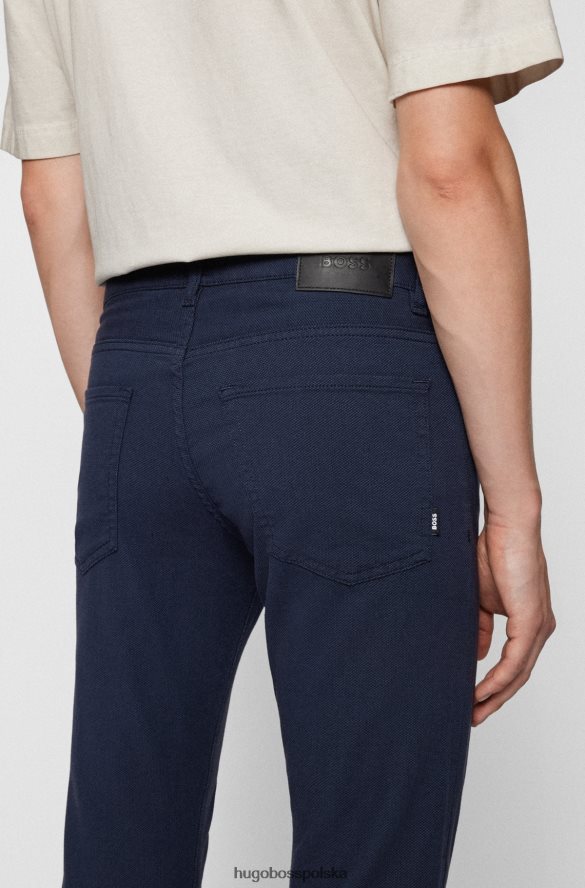 Hugo Boss Czarne dżinsy hugo slim fit z elastycznego denimu o mikrostrukturze czarny R0X0H62277