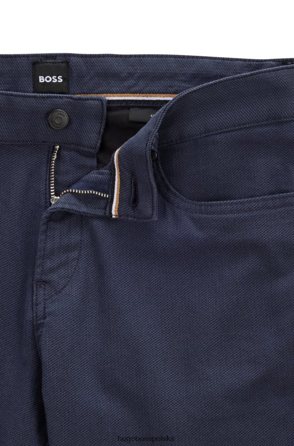 Hugo Boss Czarne dżinsy hugo slim fit z elastycznego denimu o mikrostrukturze czarny R0X0H62277