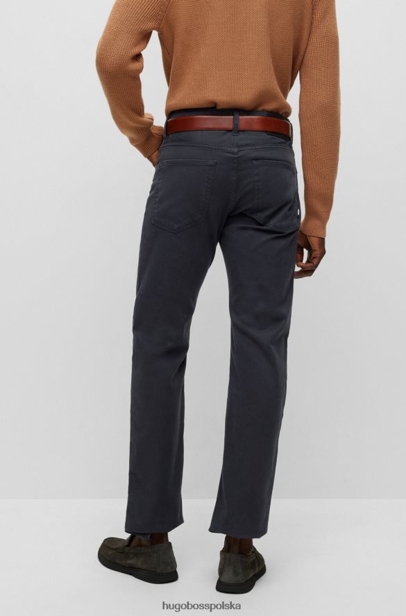 Hugo Boss Czarne jeansy hugo o regularnym kroju z elastycznego denimu o mikrostrukturze czarny R0X0H61292