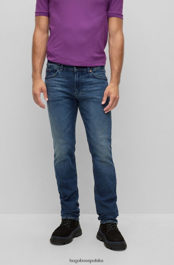 Hugo Boss Dżinsy hugo o regularnym kroju w kolorze granatowym, z wygodnego, elastycznego denimu ciemny niebieski R0X0H61402