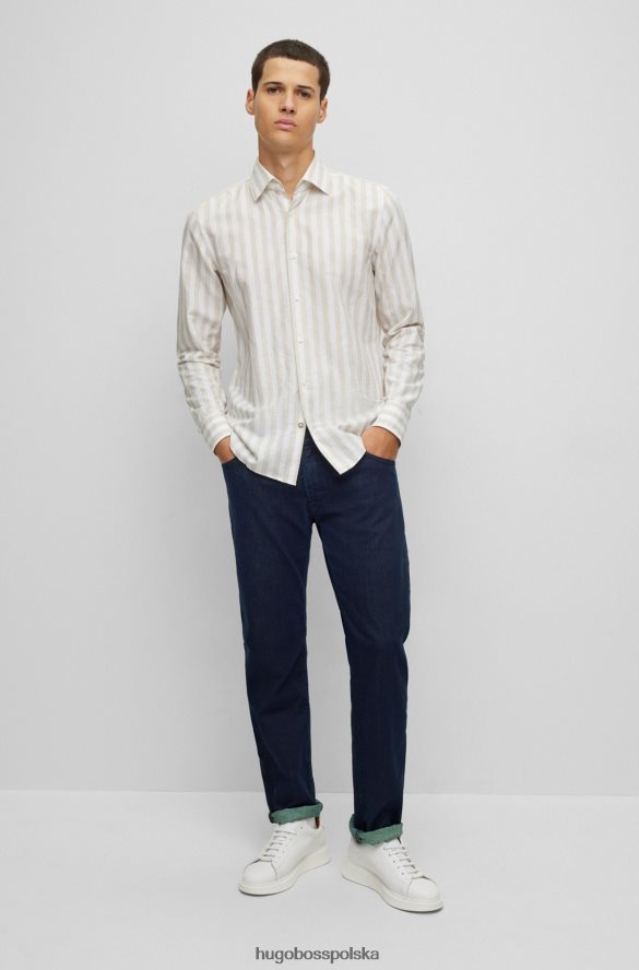 Hugo Boss Dżinsy hugo o regularnym kroju z niebieskiego, wygodnego, elastycznego denimu ciemny niebieski R0X0H61134