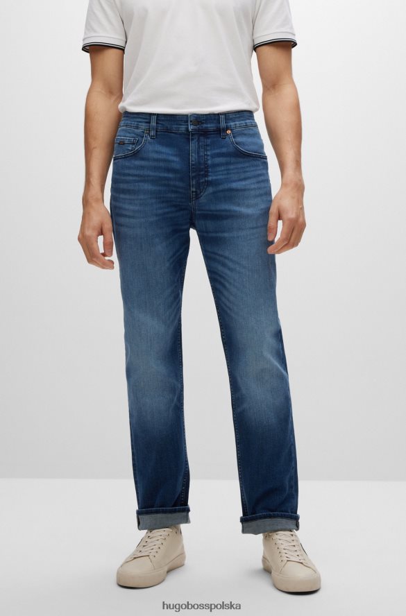 Hugo Boss Dżinsy hugo o swobodnym kroju w niebiesko-czarnym, wygodnym, elastycznym kolorze denim blue niebieski R0X0H61062