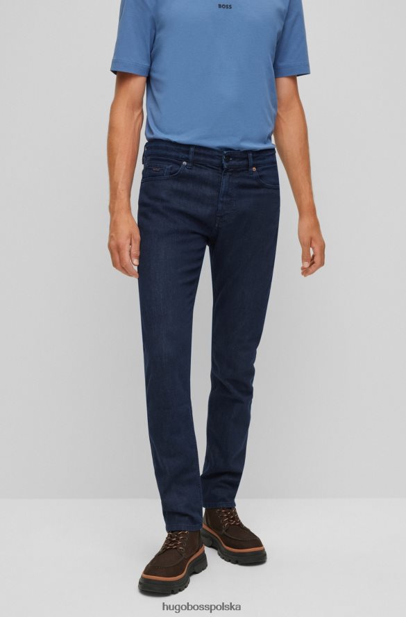 Hugo Boss Dżinsy hugo slim-fit z ciemnoniebieskiego, komfortowego denimu ze stretchem ciemny niebieski R0X0H61288