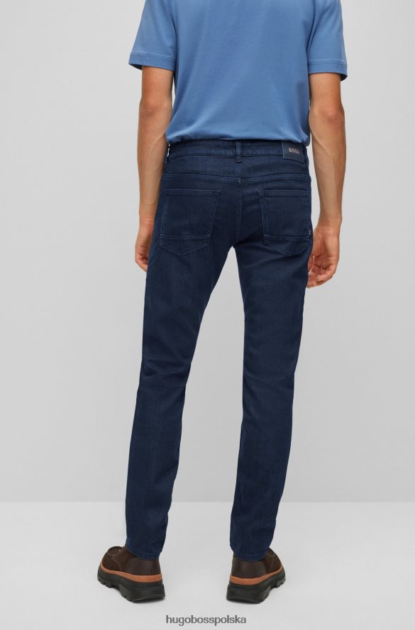 Hugo Boss Dżinsy hugo slim-fit z ciemnoniebieskiego, komfortowego denimu ze stretchem ciemny niebieski R0X0H61288